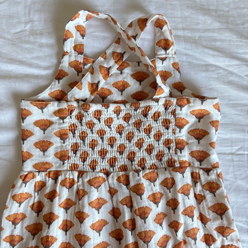 Kate Quinn Organic Woven Cotton Marigold Romper • Size 2T - Picture 9 of 11